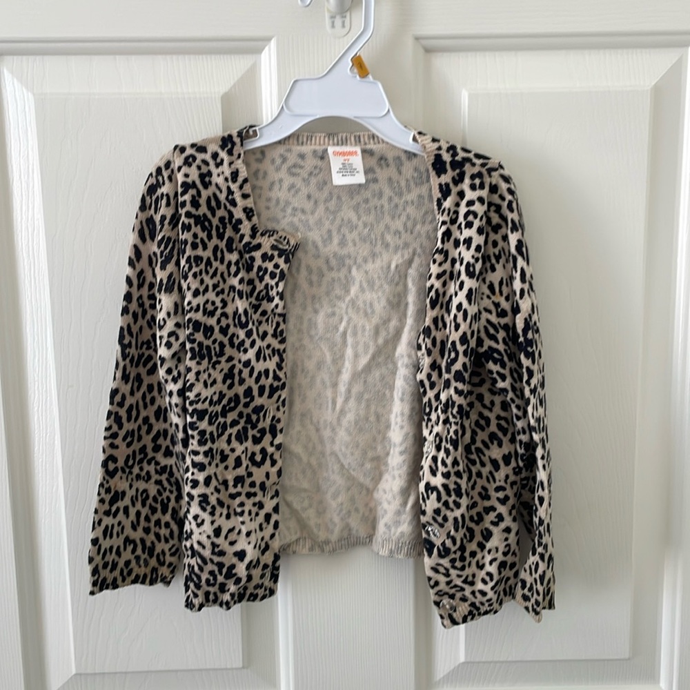 Gymboree leapord print cardigan